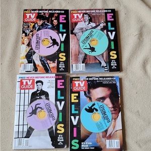 Elvis Week! Set of ALL 4 TV Guides from with never before released CDs, May 2005